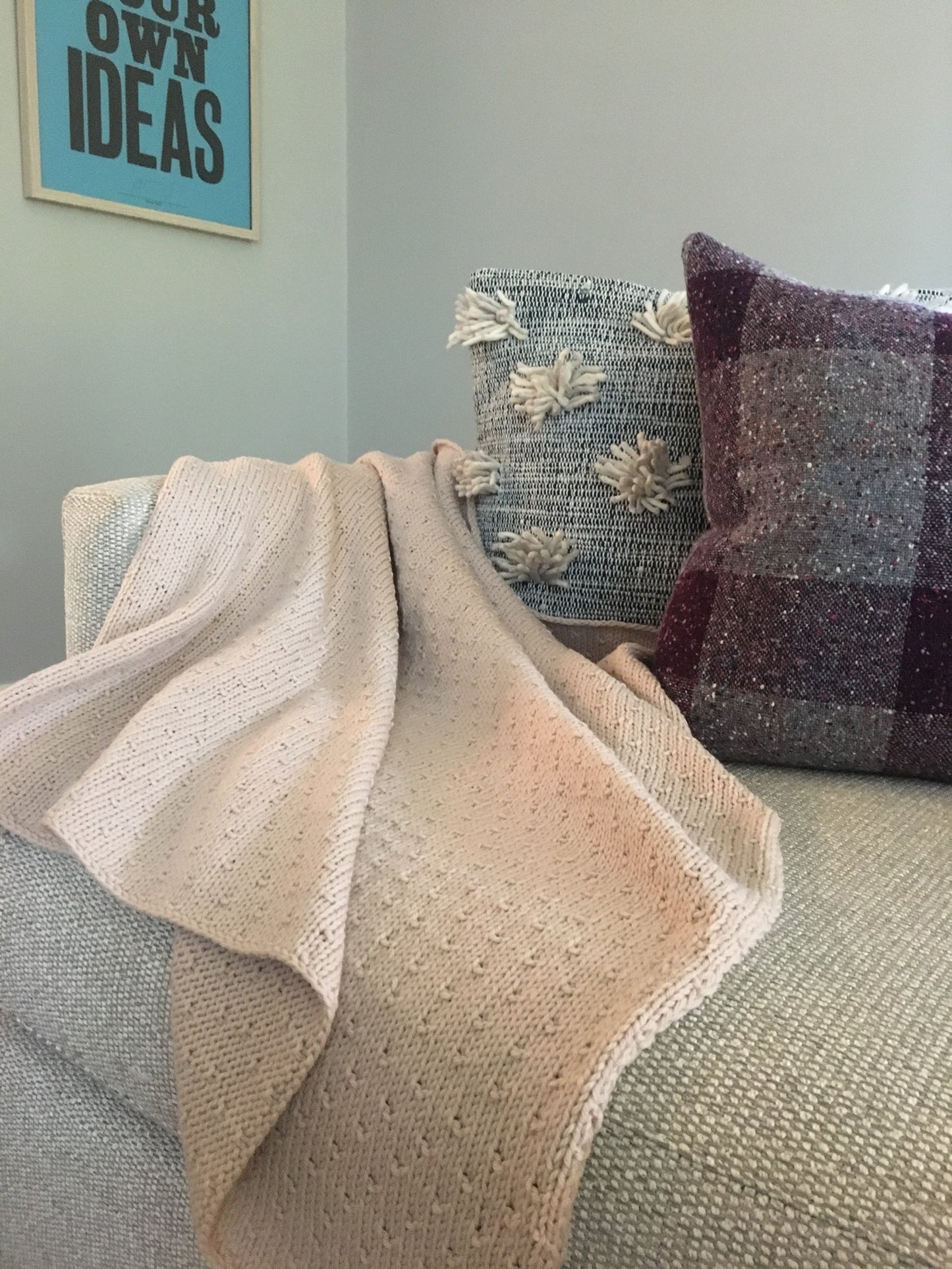 Heirloom Baby Blanket in Seed Stitch