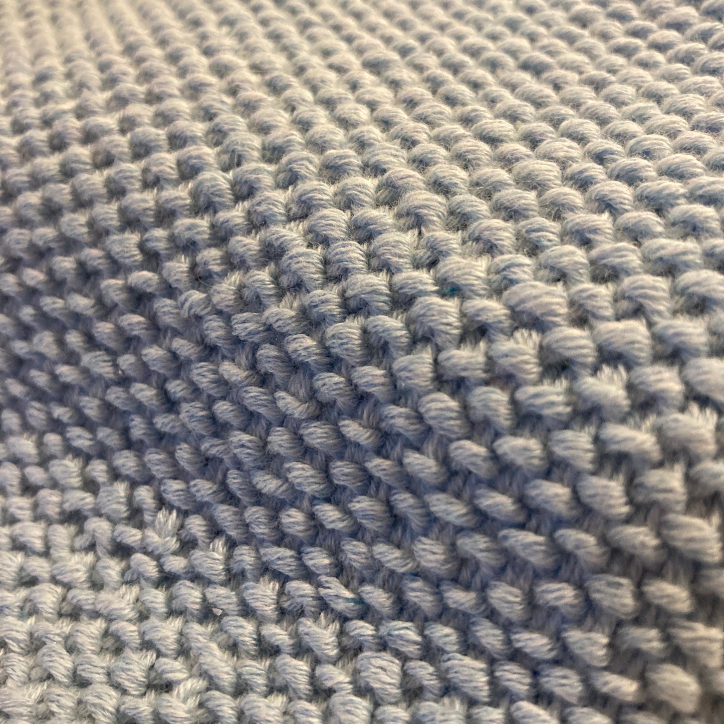 Linen stitch texture on backside of cloth