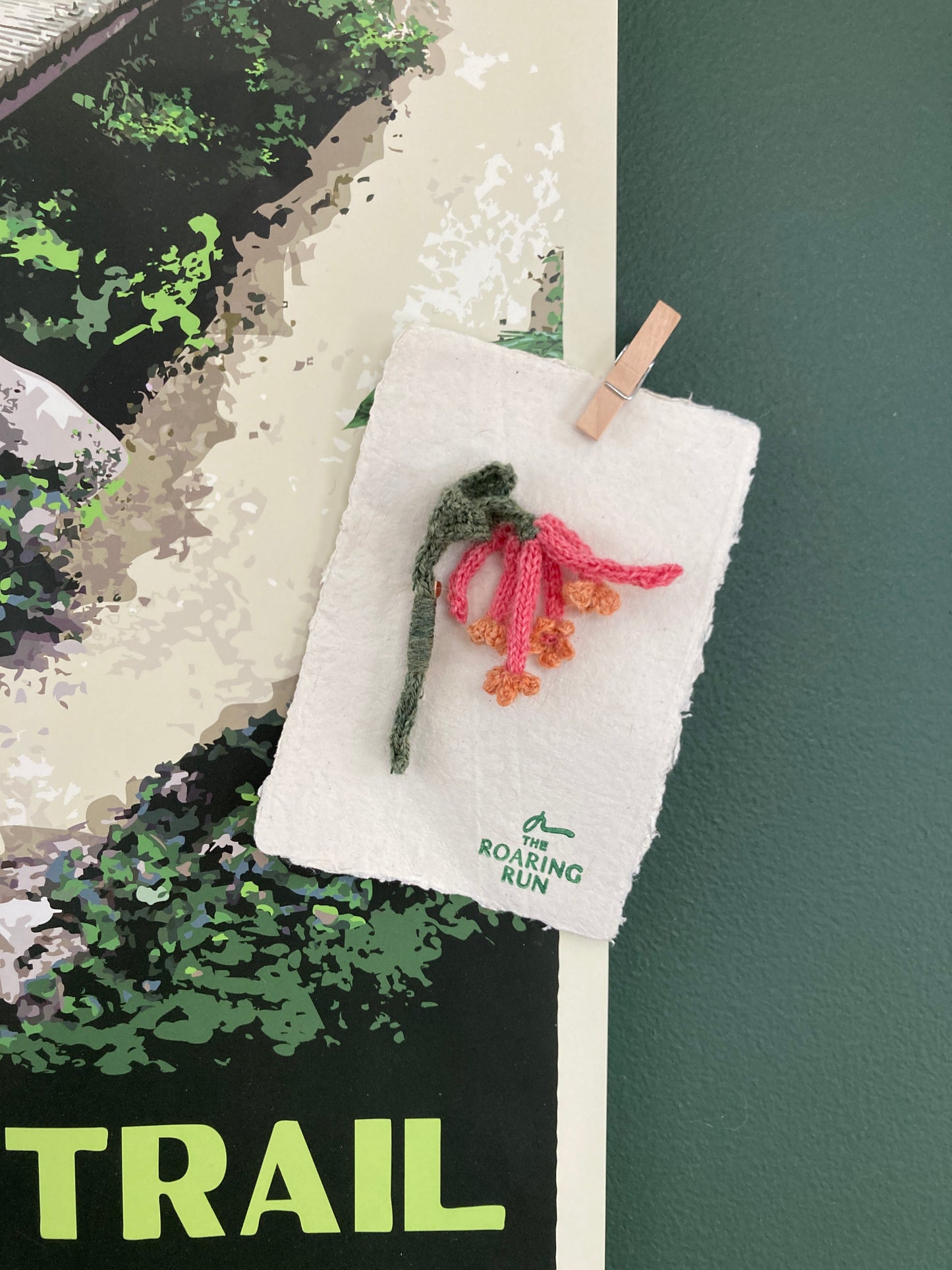 Coral Honeysuckle Flower Pin