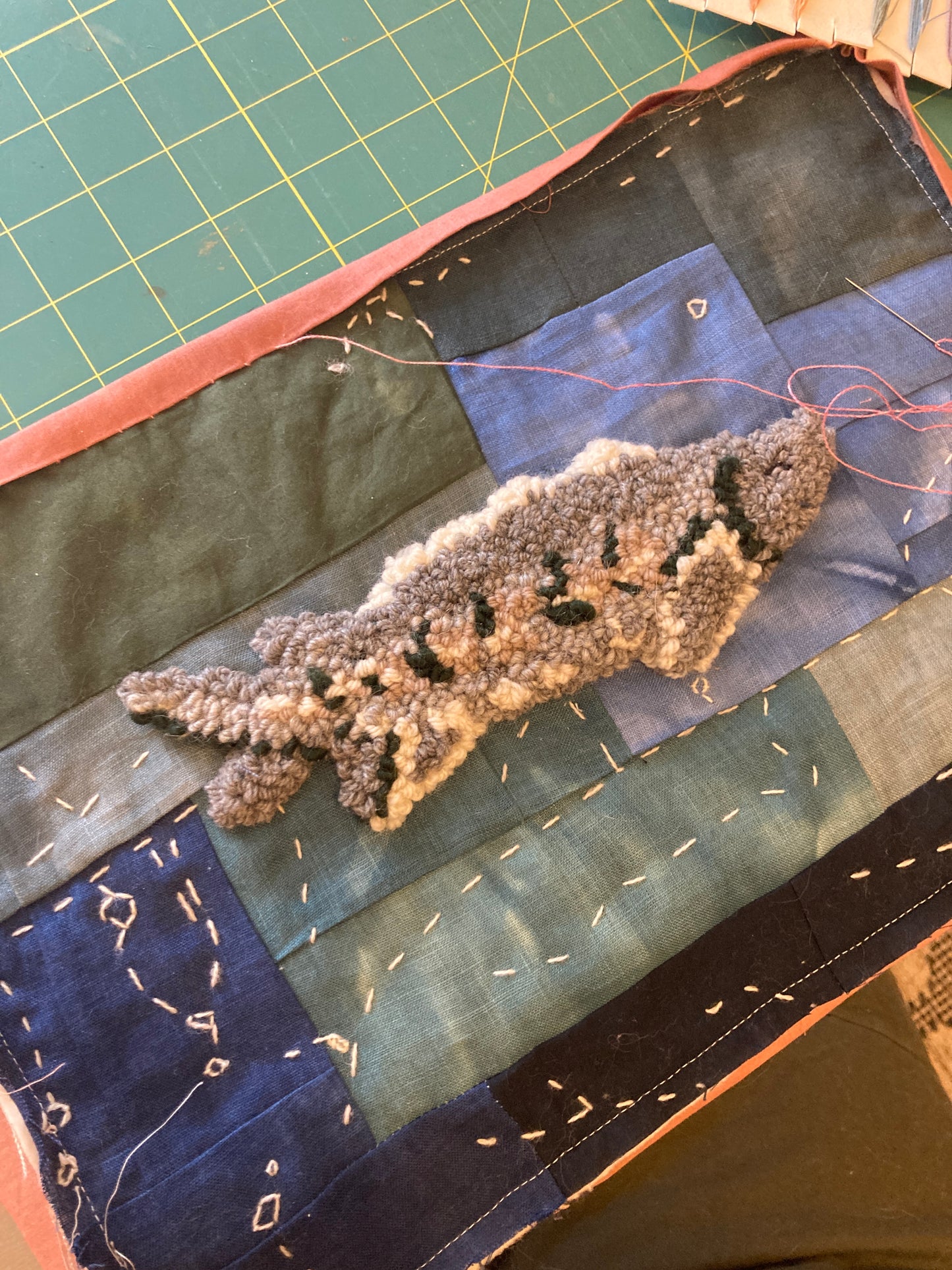 Sturgeon Patchwork Art Quilt