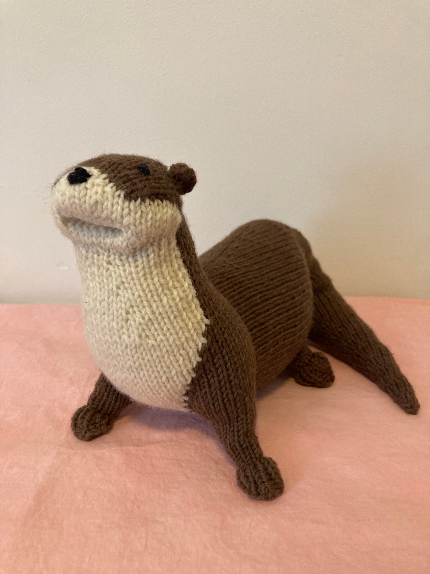Hand-knit River Otter Stuffed Animal
