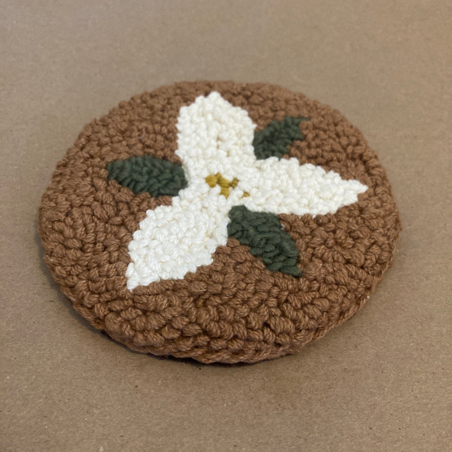 Great White Trillium Punch Coaster