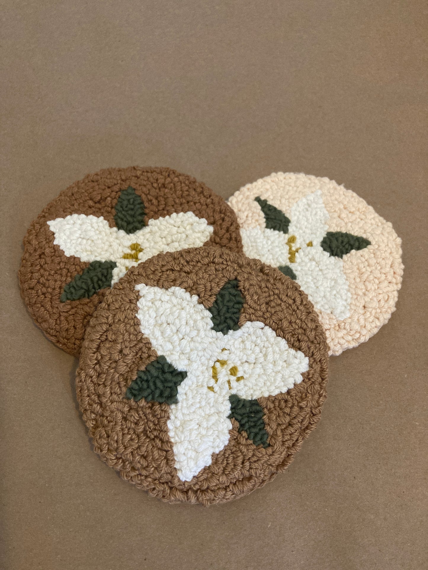Great White Trillium Punch Coaster