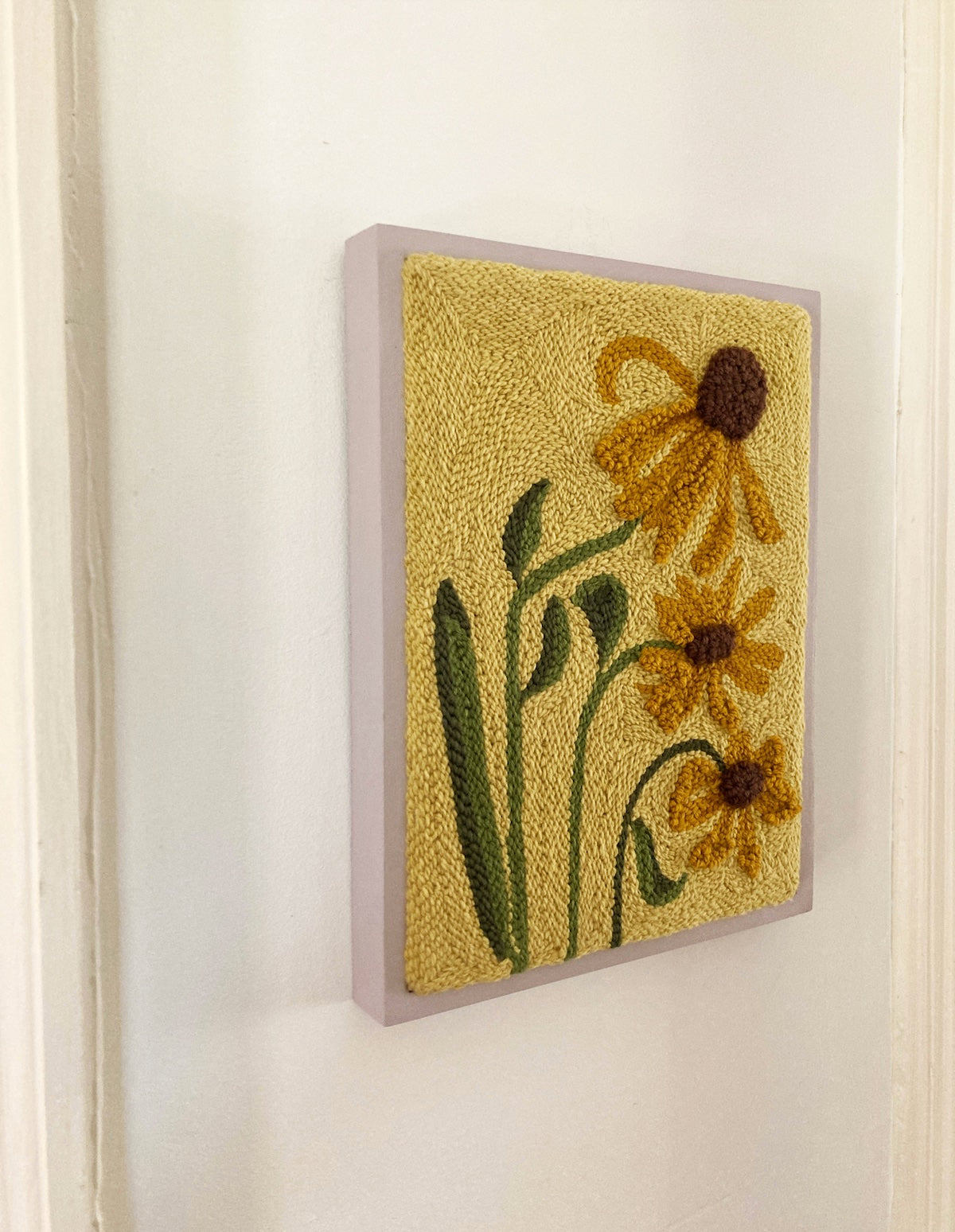 Rudbeckia Punch Needle Wall Art