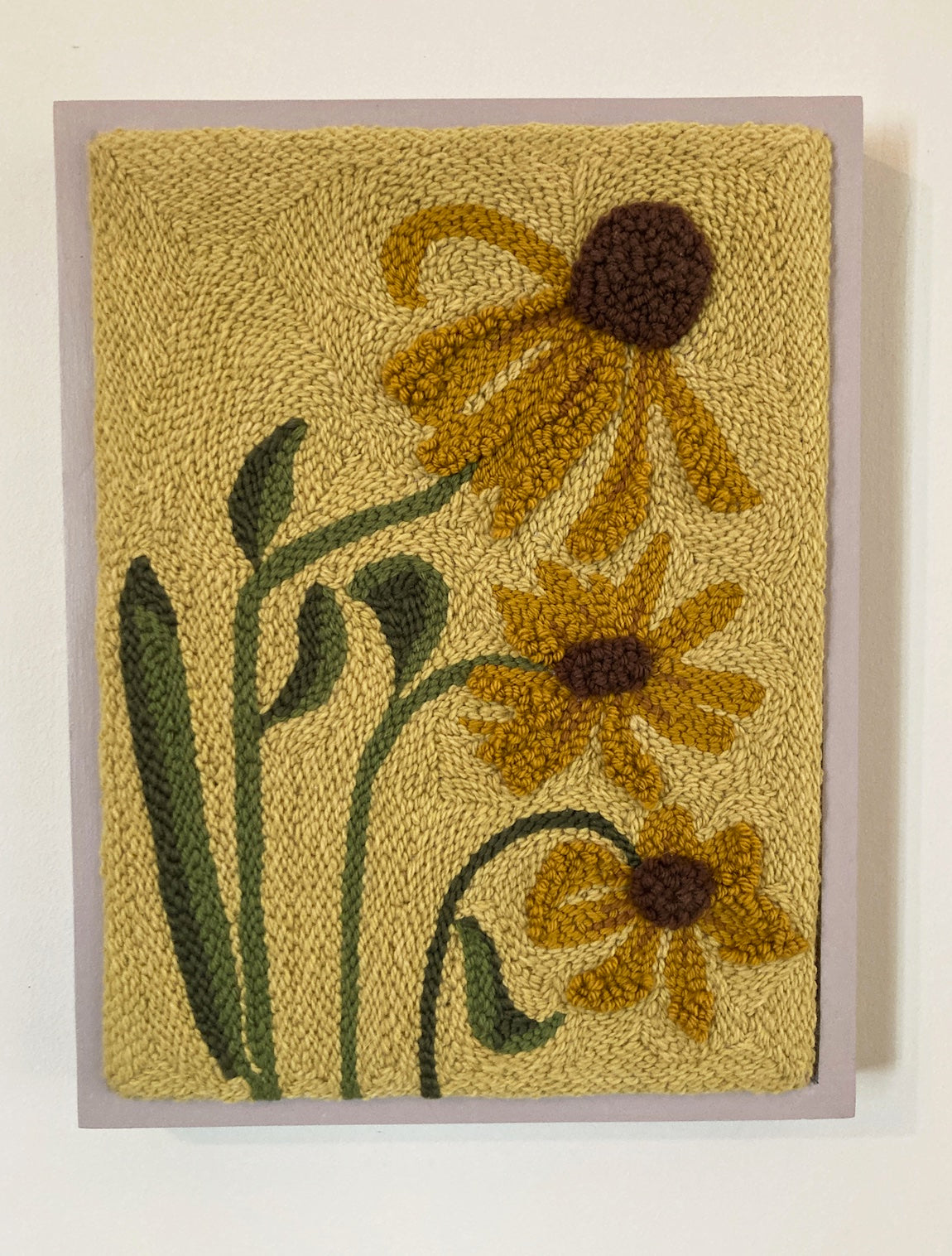 Rudbeckia Punch Needle Wall Art