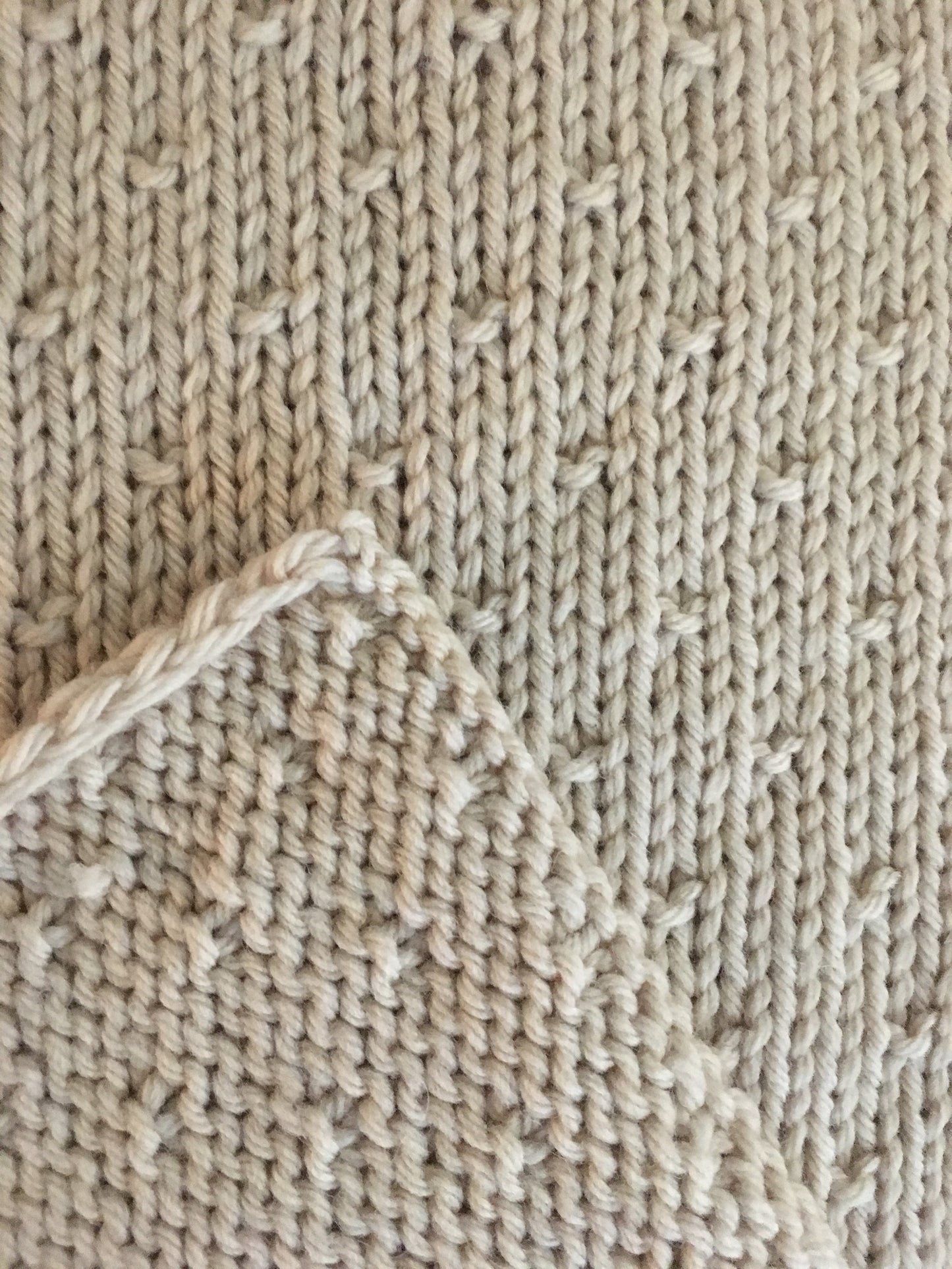 Heirloom Baby Blanket in Seed Stitch