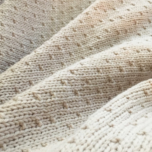 Heirloom Baby Blanket in Seed Stitch