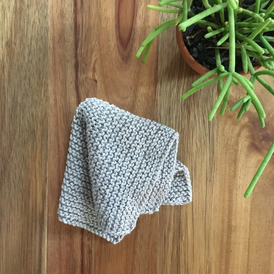 Organic Cotton Cloth in Garter Stitch