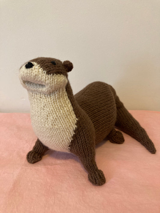 Hand-knit River Otter Stuffed Animal