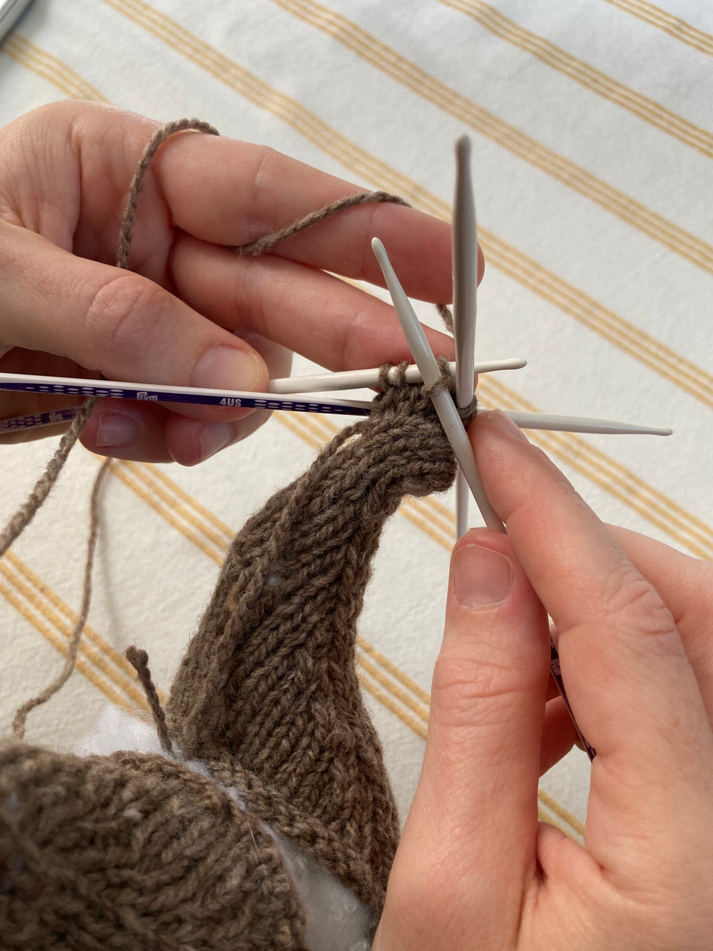 Hand-knit Cottontail Rabbit Plush Toy