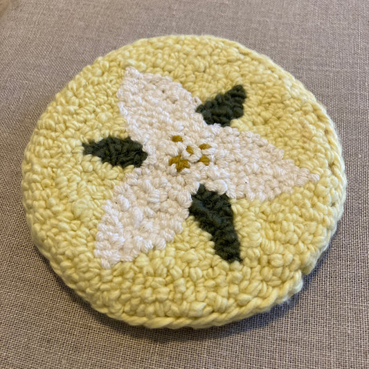 Great White Trillium Punch Coaster